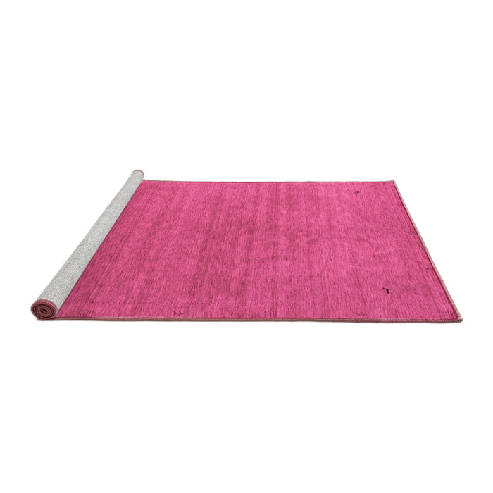 Sideview of Machine Washable Abstract Purple Contemporary Area Rugs, wshcon2497pur