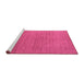 Sideview of Machine Washable Abstract Purple Contemporary Area Rugs, wshcon2497pur