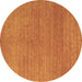 Round Abstract Brown Contemporary Rug, con2497brn