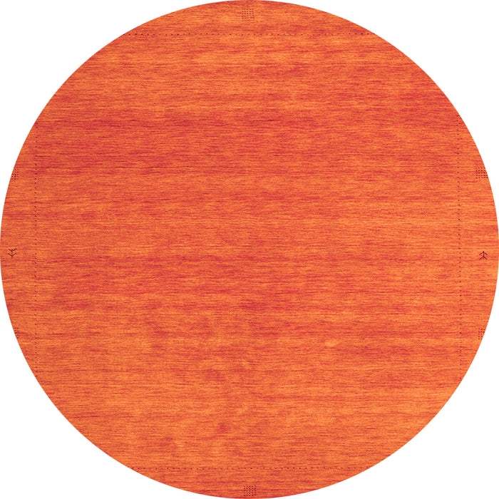 Square Abstract Orange Contemporary Rug, con2497org