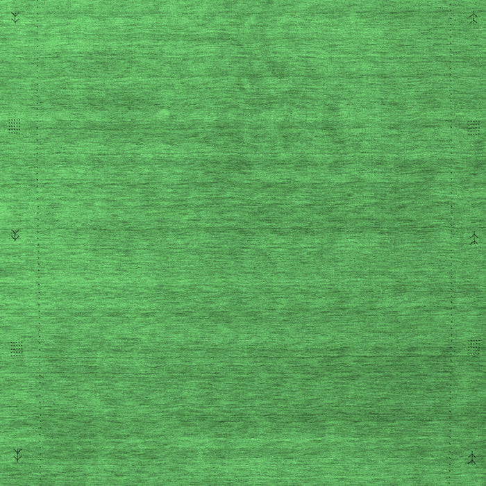 Machine Washable Abstract Emerald Green Contemporary Area Rugs, wshcon2497emgrn