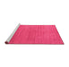 Sideview of Machine Washable Abstract Pink Contemporary Rug, wshcon2497pnk