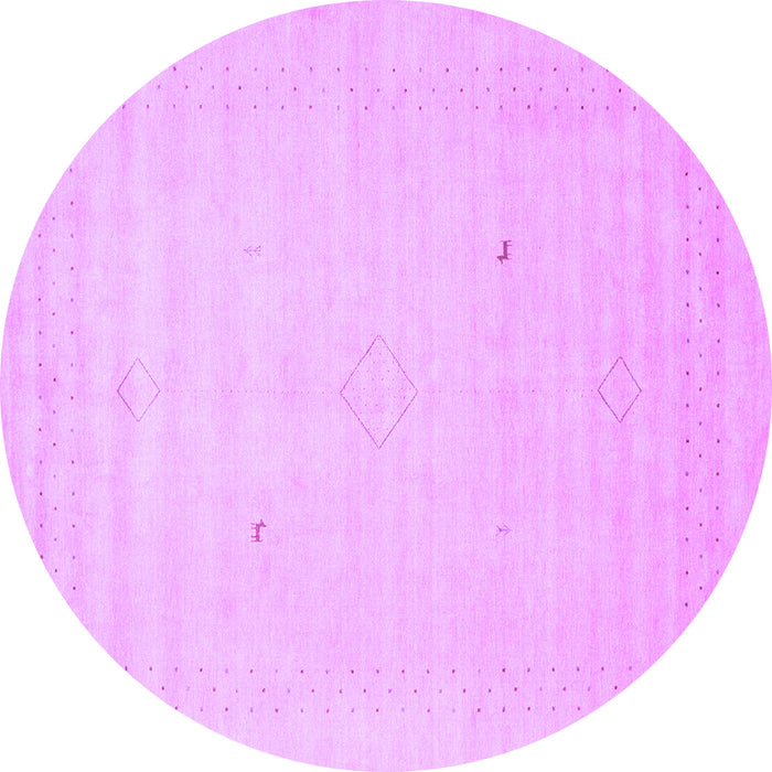 Round Solid Purple Modern Rug, con2498pur
