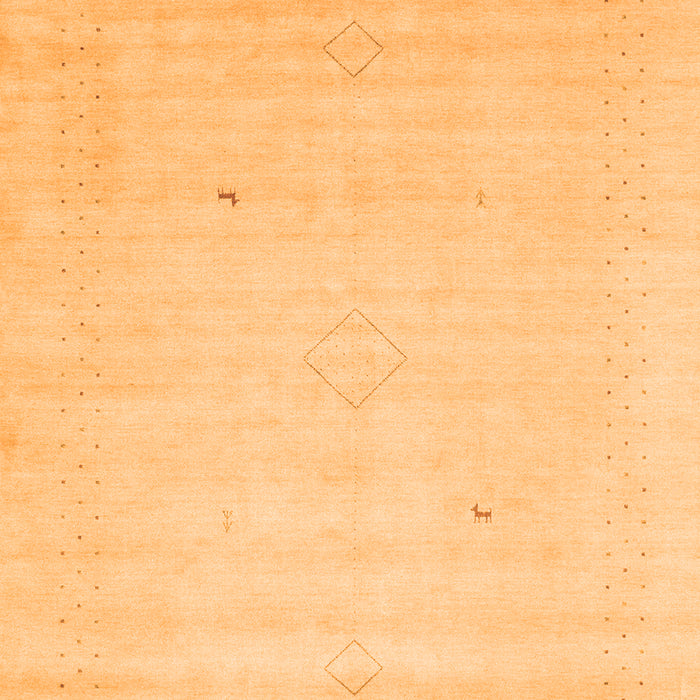 Serging Thickness of Machine Washable Solid Orange Modern Area Rugs, wshcon2498org