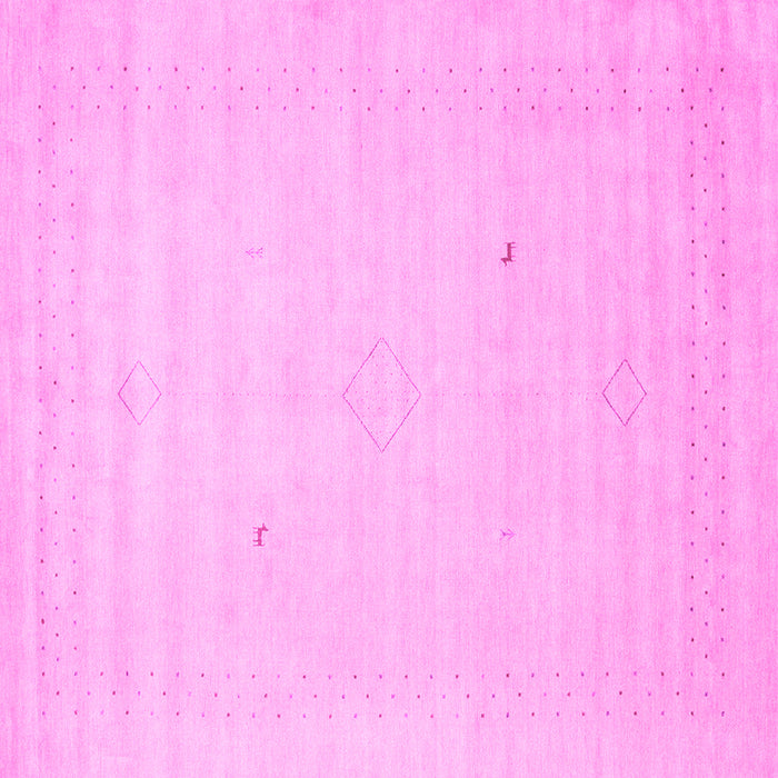 Square Solid Pink Modern Rug, con2498pnk