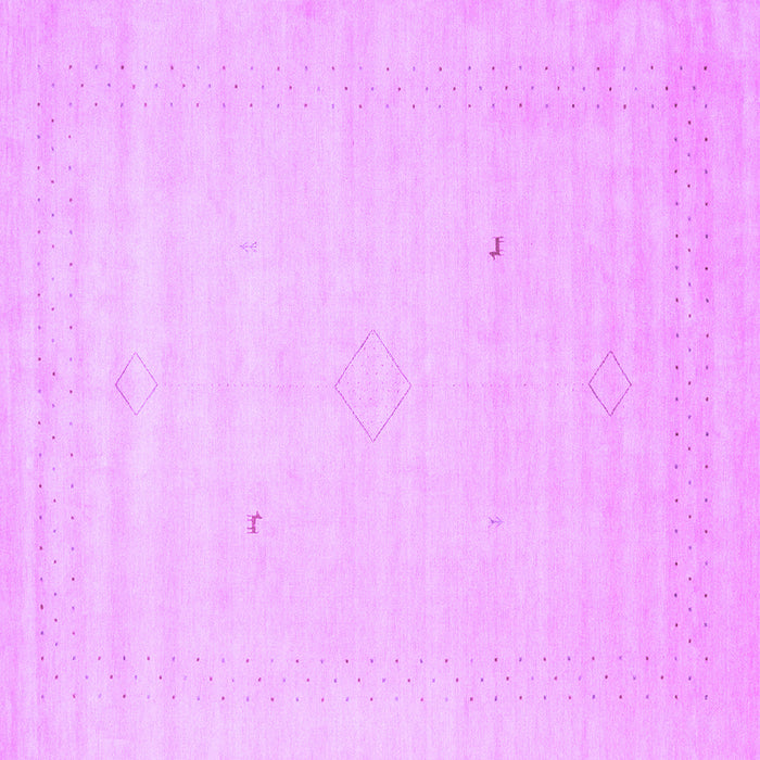 Square Solid Purple Modern Rug, con2498pur