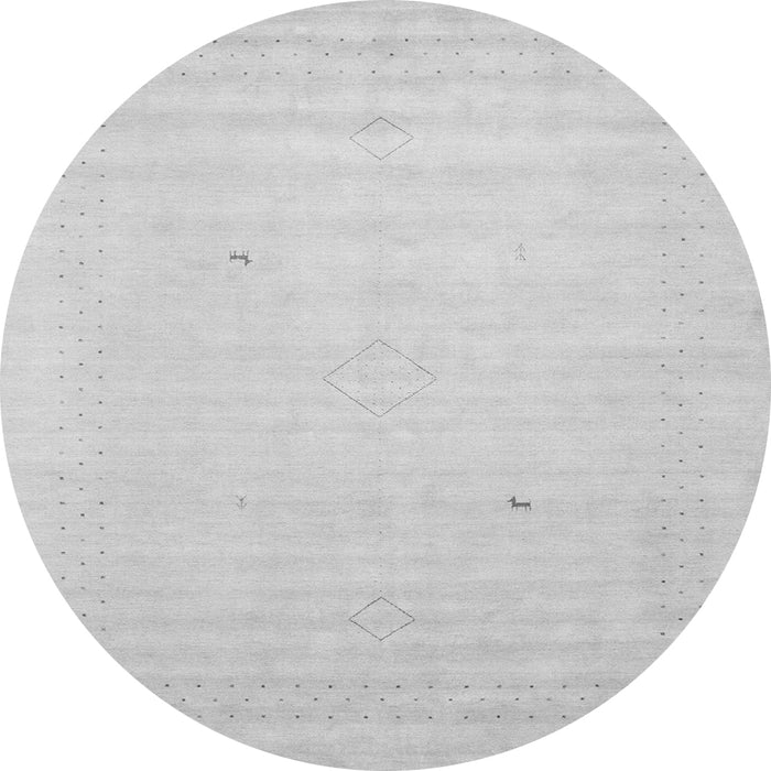 Square Solid Gray Modern Rug, con2498gry