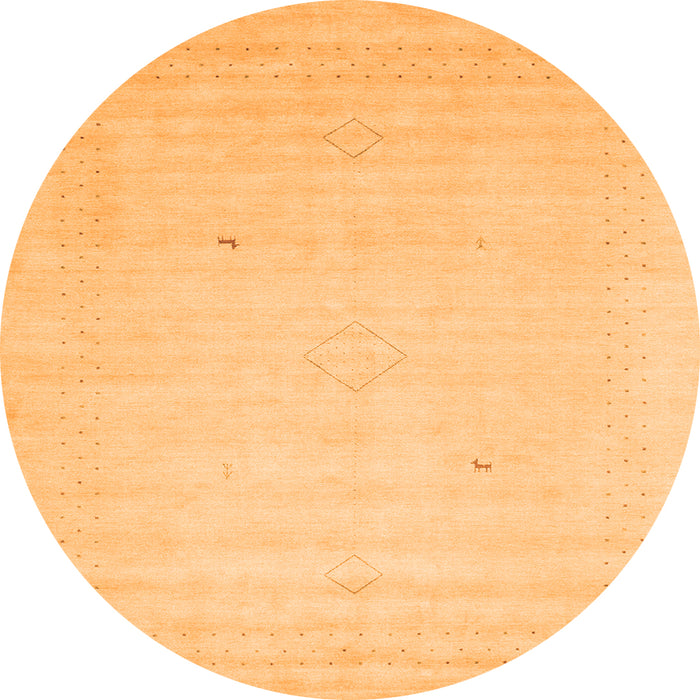 Square Solid Orange Modern Rug, con2498org