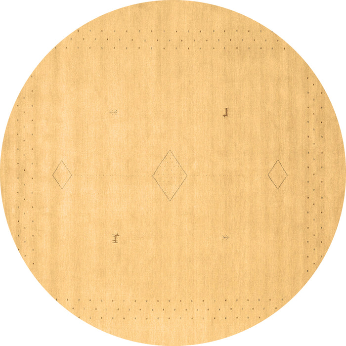 Round Solid Brown Modern Rug, con2498brn