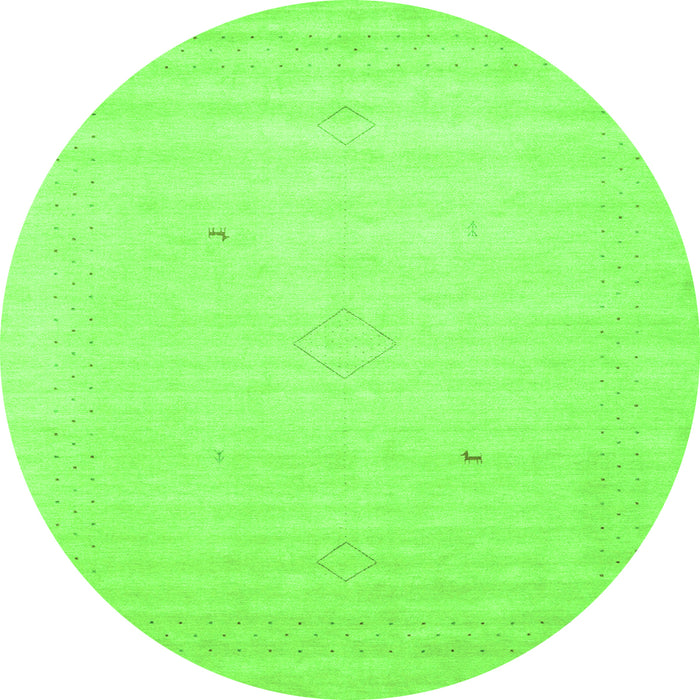 Square Solid Green Modern Rug, con2498grn