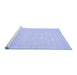 Sideview of Machine Washable Solid Blue Modern Rug, wshcon2498blu