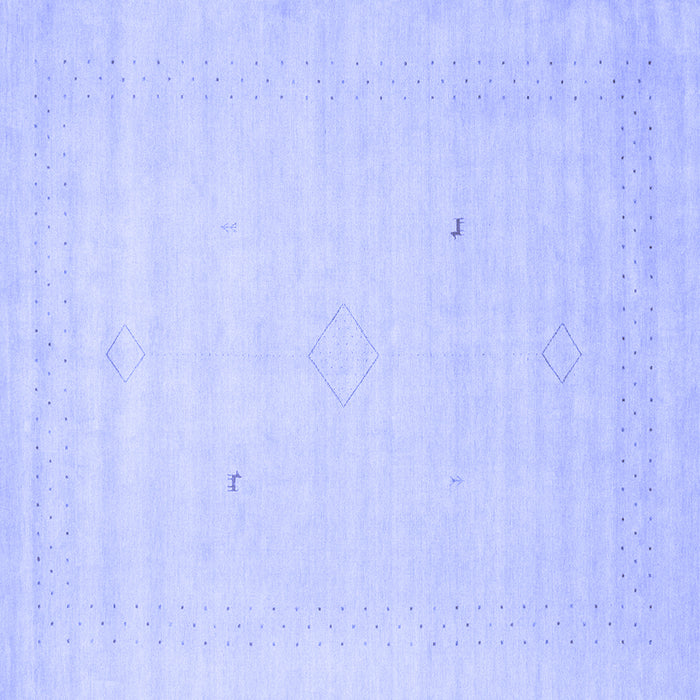 Square Solid Blue Modern Rug, con2498blu