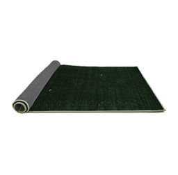 Sideview of Abstract Emerald Green Contemporary Rug, con2499emgrn