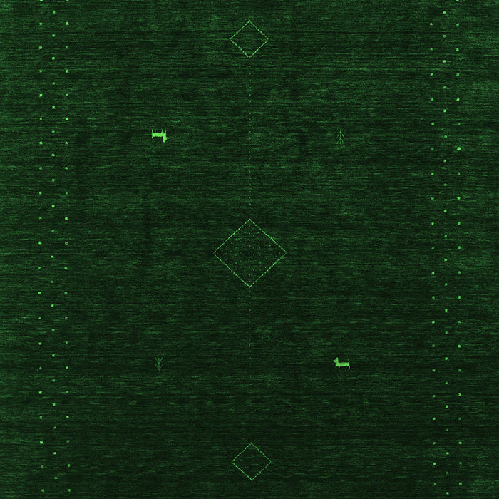 Abstract Green Contemporary Rug, con2499grn