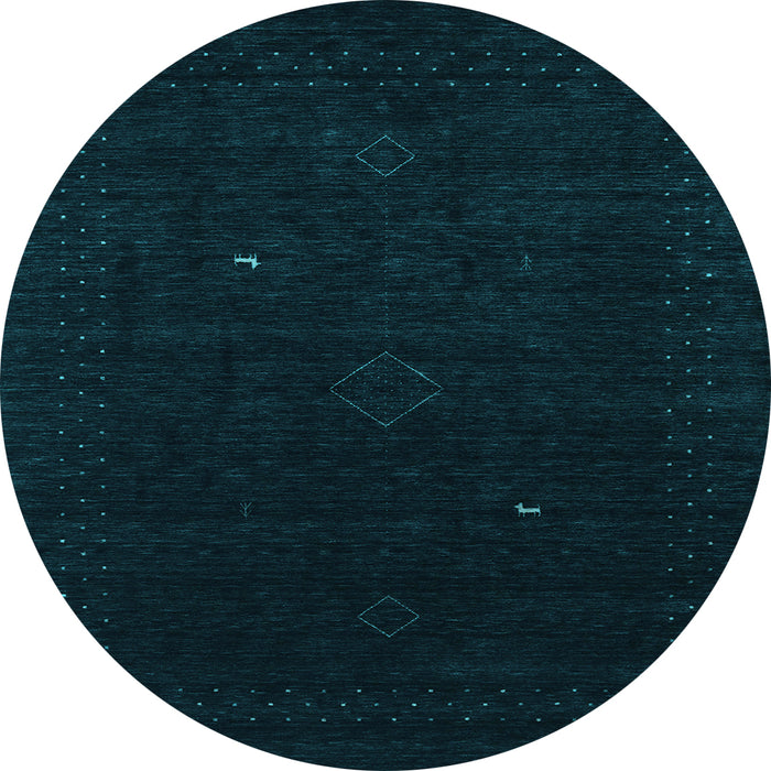 Round Machine Washable Abstract Light Blue Contemporary Rug, wshcon2499lblu