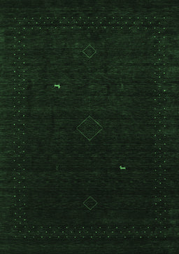 Abstract Emerald Green Contemporary Rug, con2499emgrn