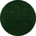 Square Abstract Green Contemporary Rug, con2499grn