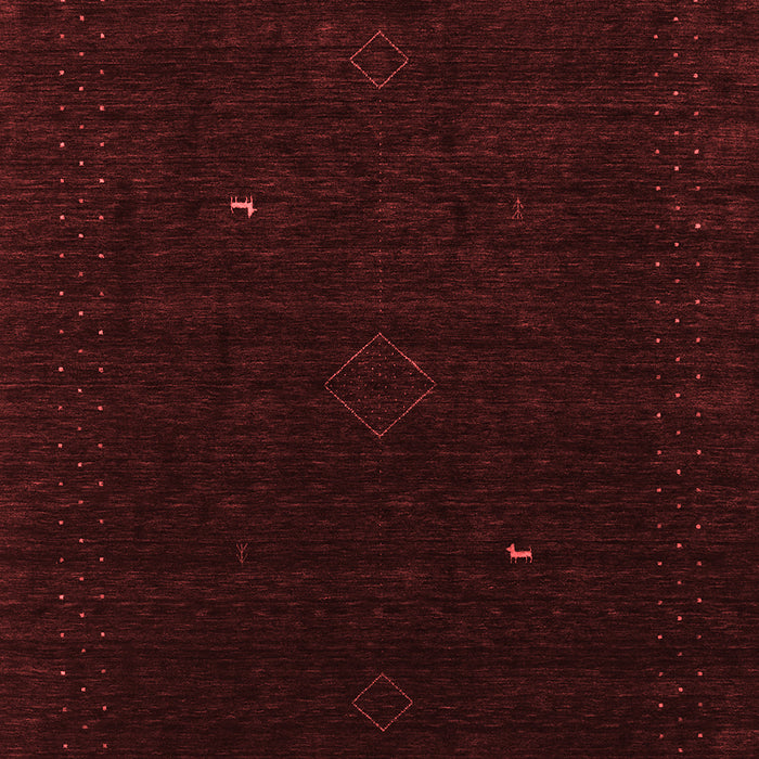 Abstract Red Contemporary Area Rugs