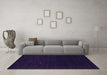 Machine Washable Abstract Purple Contemporary Area Rugs in a Living Room, wshcon2499pur