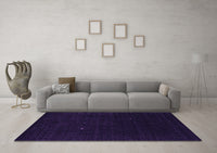 Machine Washable Abstract Purple Contemporary Rug, wshcon2499pur