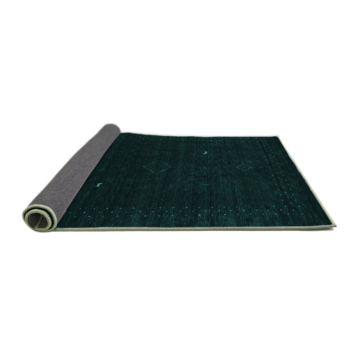 Sideview of Abstract Turquoise Contemporary Rug, con2499turq