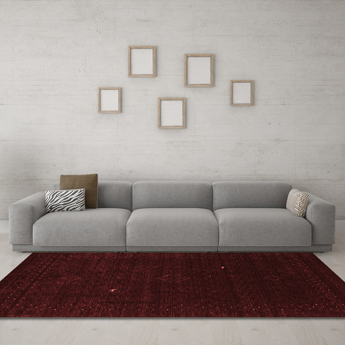 Contemporary Red Washable Rugs