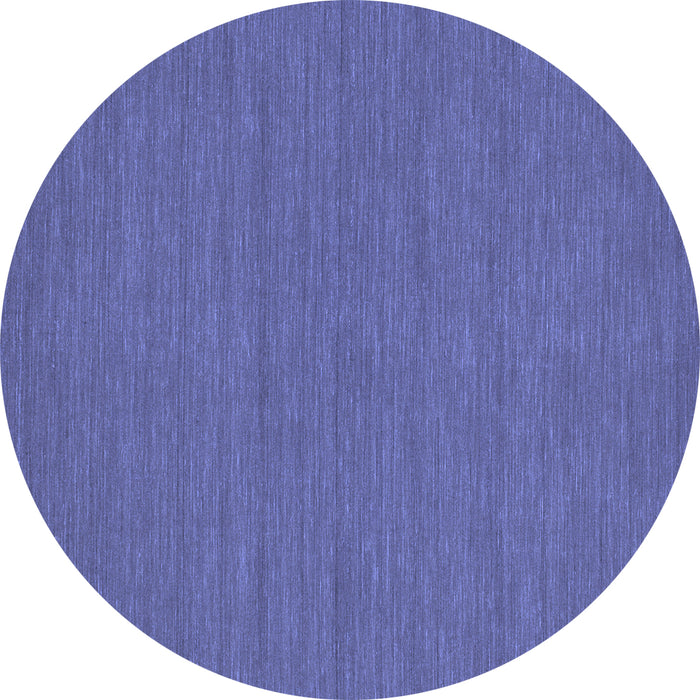 Round Abstract Blue Contemporary Rug, con249blu
