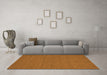 Machine Washable Abstract Orange Contemporary Area Rugs in a Living Room, wshcon249org