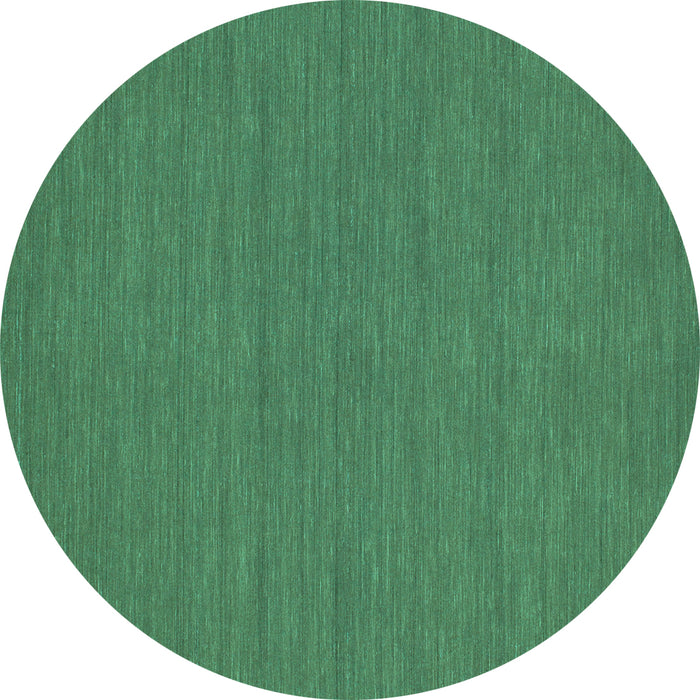 Round Abstract Turquoise Contemporary Rug, con249turq