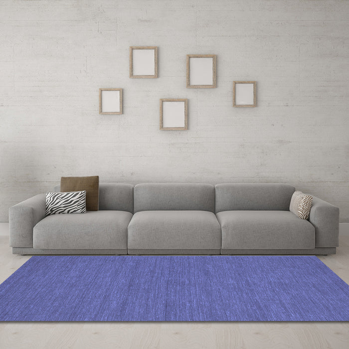 Machine Washable Abstract Blue Contemporary Rug in a Living Room, wshcon249blu