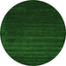 Machine Washable Abstract Green Contemporary Area Rugs, wshcon24grn