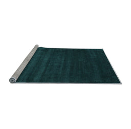 Sideview of Machine Washable Abstract Light Blue Contemporary Rug, wshcon24lblu