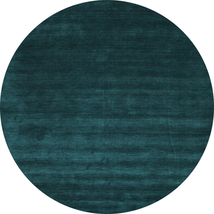 Round Abstract Light Blue Contemporary Rug, con24lblu