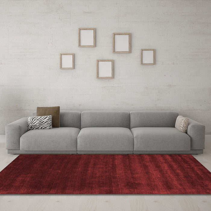 Contemporary Red Washable Rugs