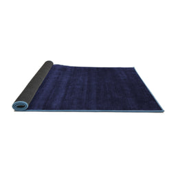 Sideview of Abstract Blue Contemporary Rug, con24blu