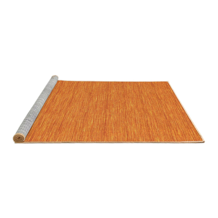 Serging Thickness of Machine Washable Contemporary Orange Red Rug, wshcon250