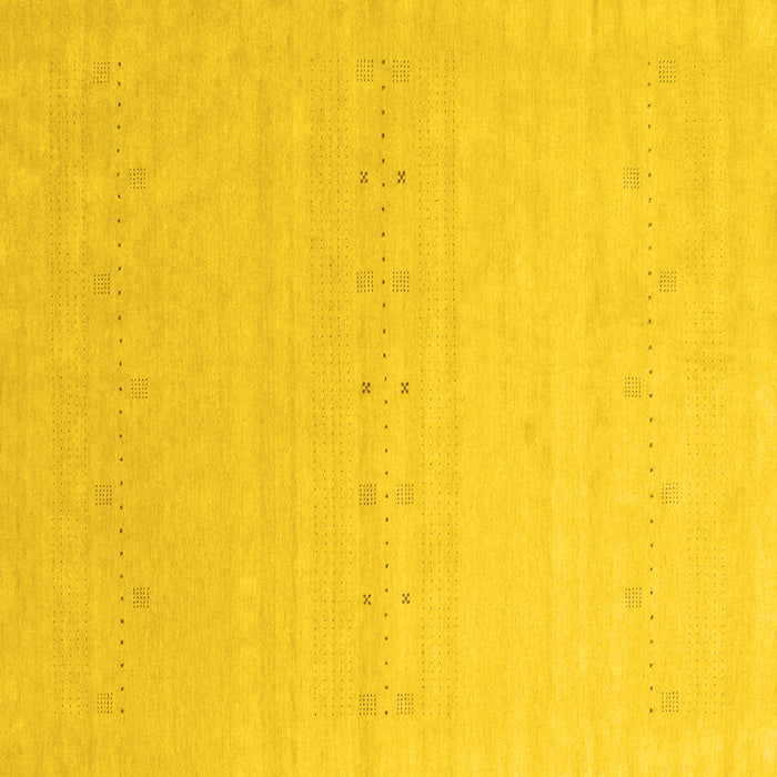Square Solid Yellow Modern Rug, con2500yw