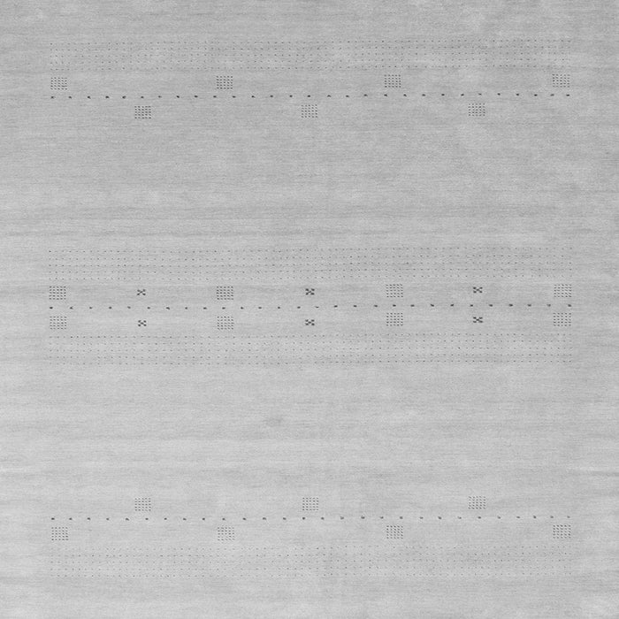 Round Machine Washable Solid Gray Modern Rug, wshcon2500gry