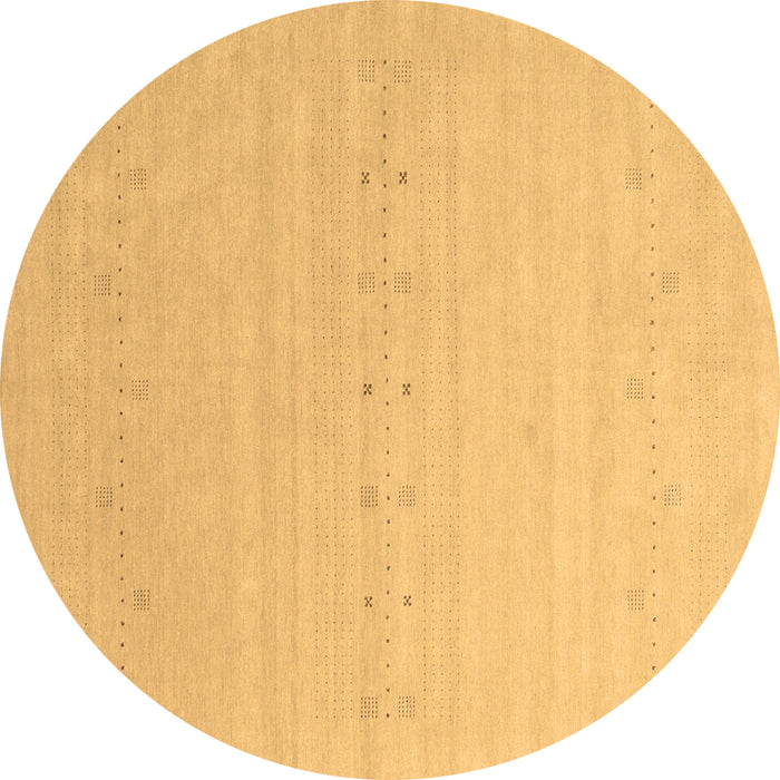 Round Solid Brown Modern Rug, con2500brn