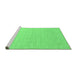 Sideview of Machine Washable Solid Emerald Green Modern Area Rugs, wshcon2500emgrn