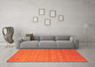 Machine Washable Abstract Orange Contemporary Area Rugs in a Living Room, wshcon2501org