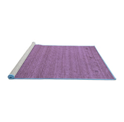 Sideview of Machine Washable Abstract Blue Contemporary Rug, wshcon2501blu