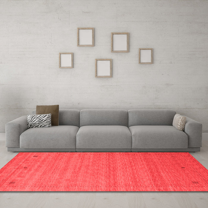 Contemporary Red Washable Rugs