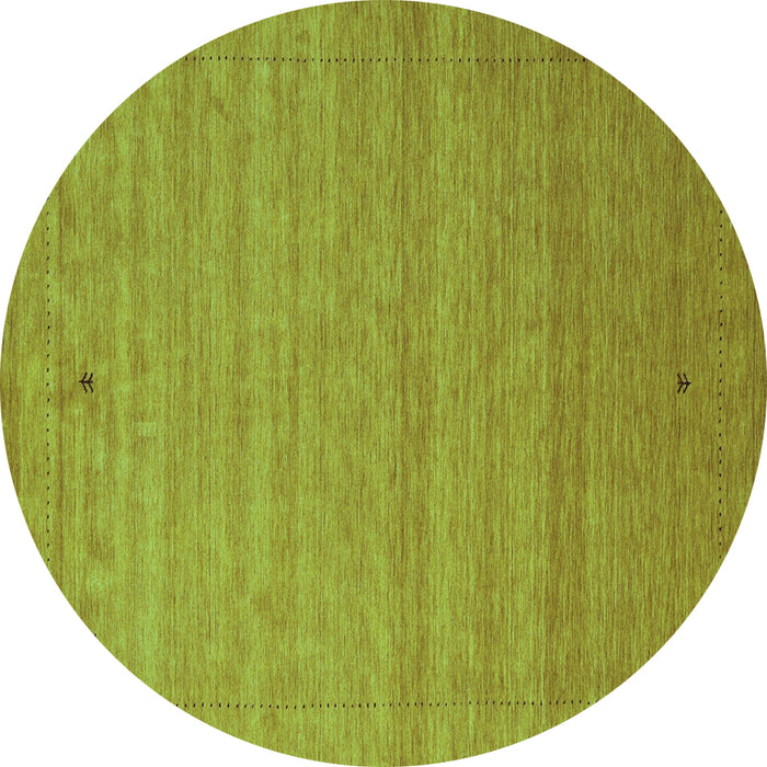 Round Machine Washable Abstract Turquoise Contemporary Area Rugs, wshcon2501turq