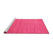 Sideview of Machine Washable Abstract Pink Contemporary Rug, wshcon2501pnk