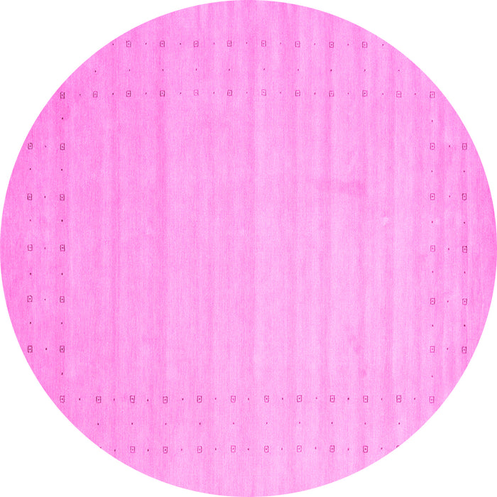 Round Solid Pink Modern Rug, con2502pnk