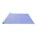 Sideview of Machine Washable Solid Blue Modern Rug, wshcon2502blu