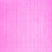 Square Machine Washable Solid Pink Modern Rug, wshcon2502pnk