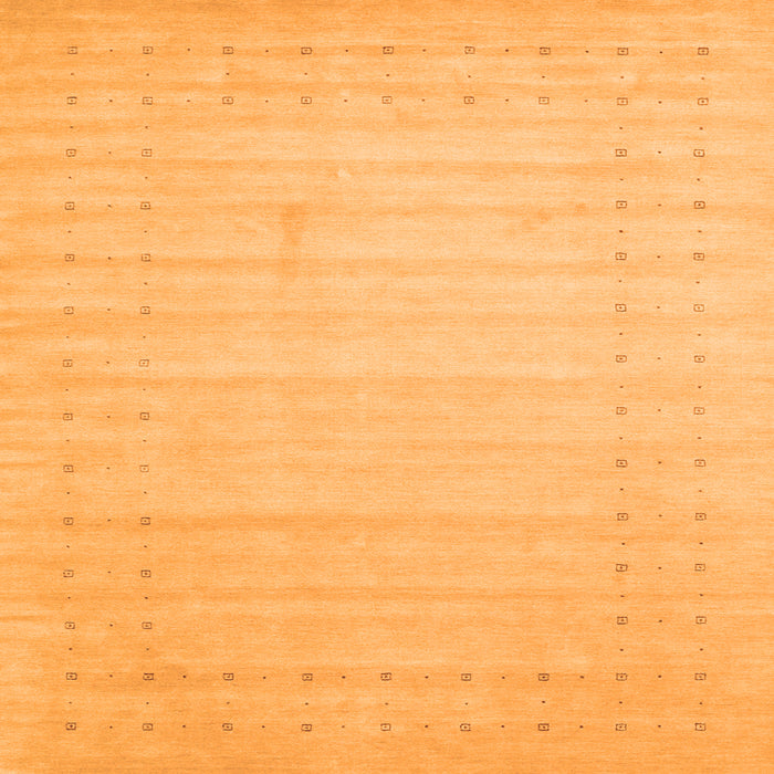 Round Machine Washable Solid Orange Modern Area Rugs, wshcon2502org