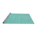 Sideview of Machine Washable Solid Light Blue Modern Rug, wshcon2502lblu